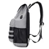 Nylon + Canvas Schoolbag masculino e sacos de ombro feminino de alta capacidade pacote Computer Lazer mochila Unisex Multifuncional exterior QY-855