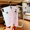 Luxe vierkant Clear TPU -hoesjes voor iPhone 13 12 11 Pro Max schokbestendig zachte siliconen bling telefoonhoes foriphone x xs xmax xr 6 7 8 307B