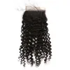 Greatemy Silk Base Closure Brasilianska Virgin Hair Deep Curly Wave Gratis Del Top Lace Closure Blad Knots Naturfärg Fast Frakt