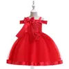 vestido rojo para los niños princesa