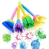 4pcs / set Infantil Pintura Ferramenta DIY Flor Graffiti Plastic Sponge Brushes engraçado Educação creativo desenho Toy For Kids Atacado