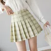 여름 치마 여성 rok 높은 허리 pleated 여성 스커트 mujer cosplay femme skorts saias mulher 여자 댄스 미니 스커트