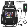 Game Undertale Sans Cosplay USB Charging Backpack Student School Shoulder Bag Laptop Travel Rucksack Gift