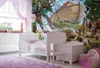 Papel de parede personalizado sunlit cavalo branco casa decoração sala de estar quarto kids sala paisagem fundo mural papel de parede