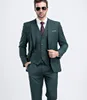 Costume feito caçador escuro homens de casamento formal ternos para groomsmen desgaste três peça acabamento ajuste feitos sob encomenda doivo tuxedos terno de festa de noite