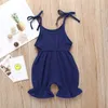 Abbigliamento infantile 2019 Brand New Toddler Neonate Vestiti per bambini Pagliaccetto in cotone Solido Tuta Abiti Cinturino senza maniche Prendisole 0-4T