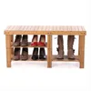 도매 HOT 판매 90cm 스트립 패턴 계층 대나무 의자 신발 랙 부츠 목재를 운송 패션 무료
