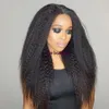 Black/Brown/burgundy Natural 360 lace full Wigs with baby hair Long kinky Straight Synthetic Lace Front Wig For Afro Women Costume Deep Part