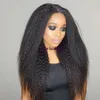 BlackBrownburgundy Natuurlijke 360 kant volledige pruiken met babyhaar Lange kinky rechte synthetische kant voor Afro-vrouwen Costume6933177