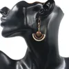 Hot Bohemian Fashion Jewelry Women's Handmade Earrings Beads Circular Sector Pendant Dangle Earrings S397