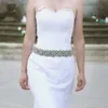 Sparkly Beaded Crystal Bridal Sashes Adjustable Transparent Rhinestones Wedding Bridal Belt Bridal Accessories Wedding Sash ZY236t