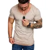 Edifício New Verão Body Fitness T Shirt For Men 5 Mens Cor Designer T Top Moda manga curta Men Camiseta