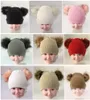 Ins hiver enfants chapeaux fourrure Pom Pom boule chapeau fille garçon laine bébé casquette tout-petits enfants tricot bonnet chaud chapeaux cadeau de noël RRA2578