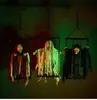 2020 Hot Sales 3pcs Hängande skakning Ghost Chained Halloween Decor Sound Sensor Blinkande ögon