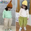 2019 crianças corduroy calças crianças primavera outono roupas meninas calças para bebê meninos harem calças sólidas toddlers