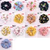 78 styles Lady girl Hair Scrunchy Ring Elastic Hair Bands Pure Color Leopard plaid Large intestine Sports Dance Scrunchie Hairband
