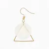 Hot Europe Moda Biżuteria Damskie Kolczyki Trójkąt White Shell Dangle Kolczyki S119