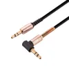 3,5-mm-Klinkenstecker, vergoldet, 90 Grad, rechtwinkliges Audiokabel für Auto, iPhone, Kopfhörer, MP3, MP4, PC