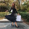 Nowgirl Jesień Zima Sweter Sukienka Kobiety 2019 Moda Dzianiny Midi Suknie Z Długim Rękawem Linia Robe Biuro Biuro Dresses