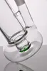 Tornado verde Bongs de vidrio Reciclador Dab Rig Bong Vaso grueso con 14 MM Cuenco Doblado Cuello Tubería de agua barata Cachimbas