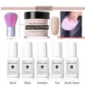 8PC / SET Dips Nail Dip System Nail Art Dip med Dip Base Activator Flytande gelfärg Naturlig torr utan lampa