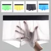 5 pièces maille Boxer Shorts sous-vêtements Cool glace soie hommes Boxer caleçon Super respirant hommes Sexy mince homme culotte transparente