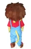 Custom lion Mascot Costume add a logo T-shirts and shoes are orange