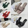 Brand new women tribute flat sandals shoes luxury woman fashion slipper smooth leather slide with intertwining straps sandalias