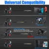 سماعات رأس PS4 Casque Wired PC Gamer Sstereo Gaming Headons مع Microphone LED Lights Flights for Xbox One S Laptop Tablet Switch PS4 Pro Computer PC Notebook PS5