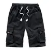 Męskie spodnie męskie Letnie Spodenki Bawełniane Oprzyrządowanie Luźne Duży Rozmiar Dorywczo Spodnie Moda Sznurek Fitness Pocket Design