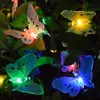 Solar Power String Lights 12 LED Animal Design Multi-Color Fiber Optic Butterfly Decorative Lights for Home Patio Garden Tree