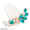 Elegante geometrische haaraccessoires vrouwen haar kam strass crystal party decoratie haarclips GB591