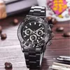 A Original 1 to 1 sales Hot NeW man Military Watch Stainless luxury Casual WristWatch steel quartz 40MM Watches clock male brand dating stylish men and women sports