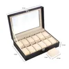 12 rutnät Watch Box Pu Watch Display Box Presentbord Storage Box5770181