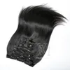VMAE 160G 12 do 16 cali 100% Brazylijskie indyjskie ludzkie włosy salon włosów naturalny kolor yaki klip w ludzkich przedłużaniach włosów