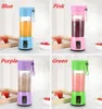 4styles 380 ml Personal Blender Cup Travel Puchar USB Przenośny Elektryczny Sokowirówka Blender Manual Akumulator Butelka Owoce Narzędzie Warzywowe 6020