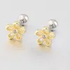 Women Charm Flower Screwback Stud Earring Ear Bone Nail Jewelry No Fading No Allergies Safe Sleeping Without Picking