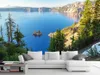 modern living room wallpapers Lake Europe and America European landscape scenery background wall painting