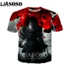 Liasoso 3D Print Movie It Hoofdstuk Twee T-shirt Cosplay Pennywise Mannen Tshirt Harajuku Heren Clown T-shirts Dames Tees Tops D010-5