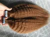 İnsan saç uzantılarındaki bant İtalyan / Kaba Yaki 40 adet Kinky Düz Cilt Atkı İnsan Saç