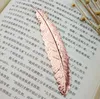 7 Colors Metal Feather Bookmark Document Book Mark Label Golden Silver Rose Gold Bookmark Office School Supplies