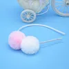 Baby Pom pom ball Hair hoop Hairband Accessories Girls pompons Head hoop headbands rabbit ears flocculus hair bands headwear FG110