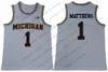 Michigan Wolverines # 13 Ignas Braaddeikis Wagner 1 Charles Matthews 2 Poole Moritz Zavier Simpson Livieren Teske Final Four Basketball Jerseys