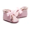 Hongteya Fur Baby Shoes Mocasins pour les filles nourrissons garçons pu cuir en cuir hiver chauds Boties