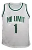 Master P # 1 No Limit Retro Basketball Jersey Mäns Stitched Anpassning Alla Nummer Namn Jerseys Gratis frakt