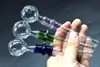 14 cm gerade Glasölbrennerpfeife Glasbong-Wasserpfeifen mit verschiedenfarbigem Glasausgleich zum Rauchen von Handtabakpfeifen 30 mm Kugeldi