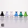 Glas snurrande kolhydrater färgglada kupol röktillbehör för 25 mm dia kvarts banger naglar dabber glas bongs dab oljeriggar