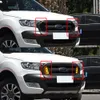 1 LED Paire d'éclairage diurne DRL Daylight feux antibrouillard avec clignotants GRILLES lampe pour Ford Ranger 2015 2016 2017 2018