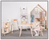 Children's tables and chair package Butterfly small wing mouse chairs solid wood bench matching shooting props