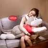Dorimytrader new pop husky boneca de brinquedo de pelúcia gigante macio bonito cão dormindo travesseiro presente de aniversário 100 cm 120 cm DY50590
